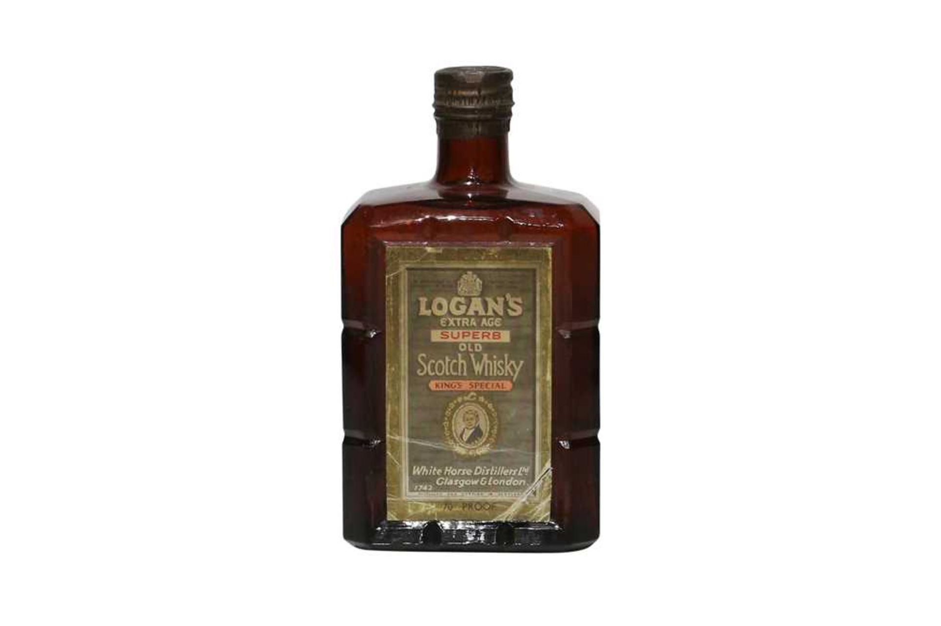 Logans, King’s Special, Extra Age Superb Old Scotch Whisky, 1960s bottling