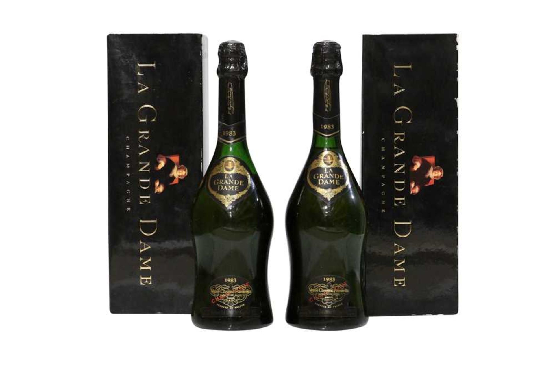 Veuve Clicquot Ponsardin, La Grande Dame, Reims, 1983, two bottles in original boxes