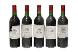 La Reserve du General, Margaux, 1989, five bottles