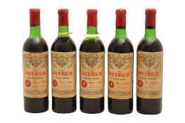 Petrus, Pomerol, 1968, five bottles