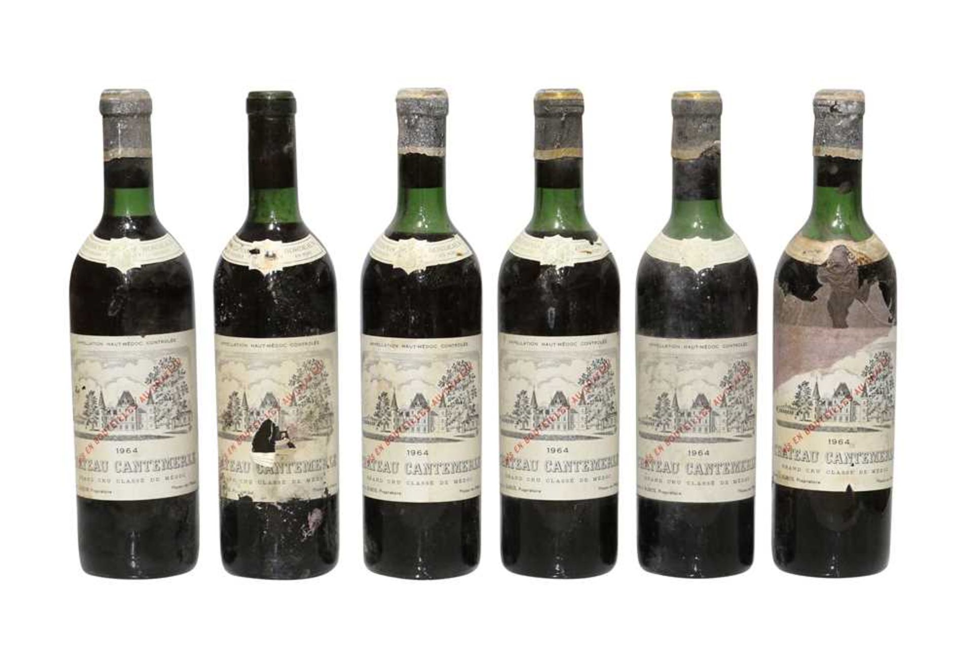 Chateau Cantemerle, 5eme Cru Classe, Haut Medoc, 1964, six bottles