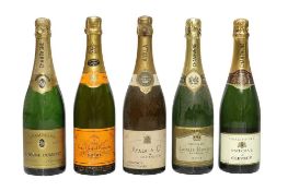 Assorted Champagne: Ayala, Veuve Clicquot and three others
