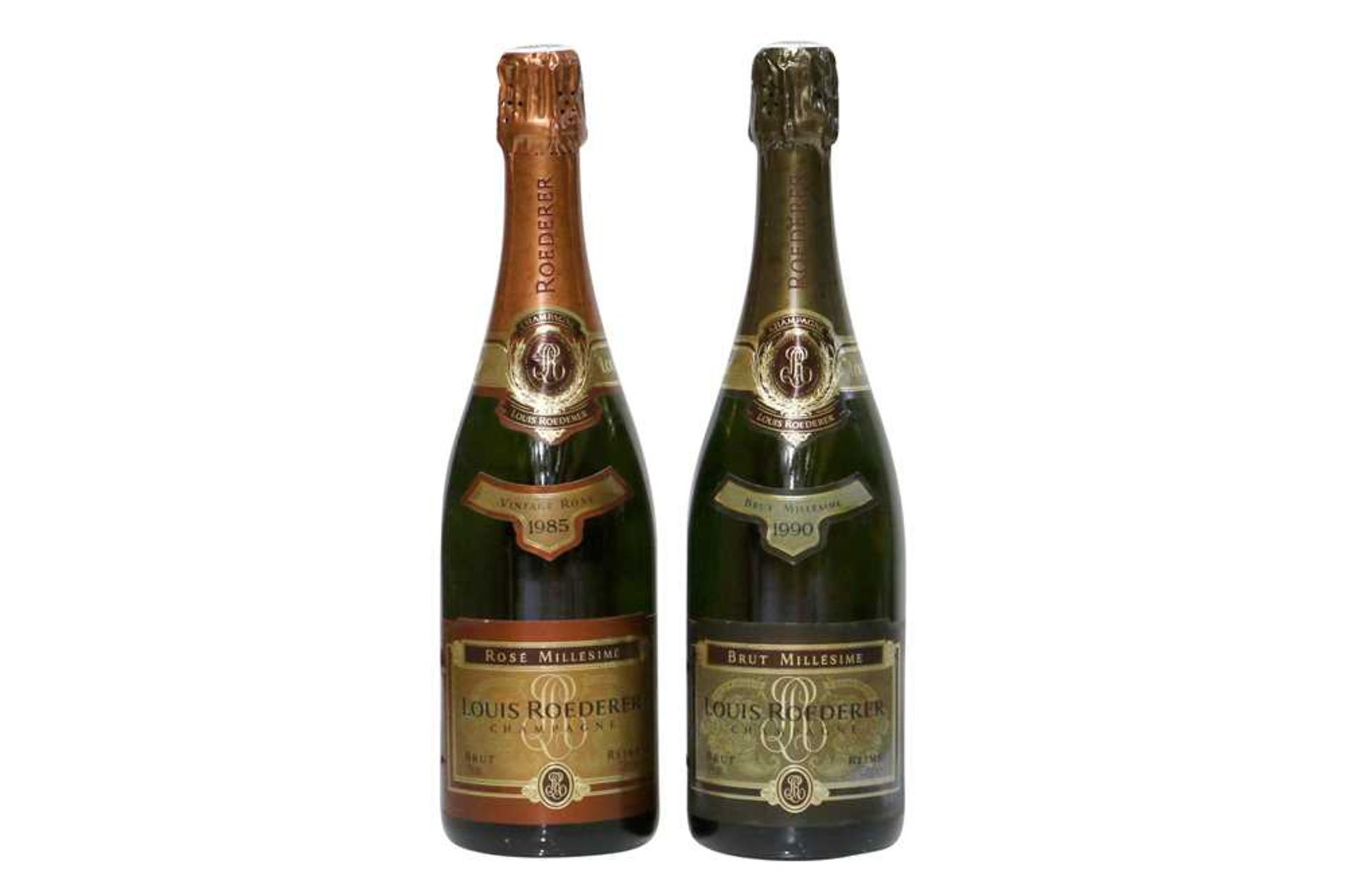 Louis Roederer Rosé, Reims, 1985, one bottle and Louis Roederer, Reims, 1990, one bottle