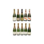 Assorted Champagne: Bollinger, Moet & Chandon, Cordon Rouge etc