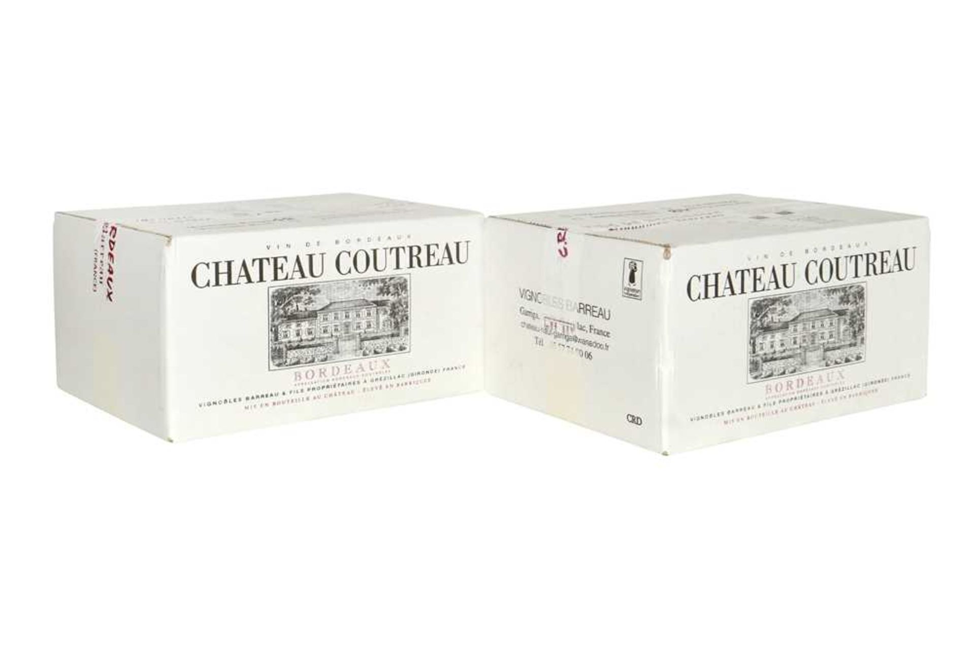 † Chateau Coutreau, Bordeaux, 2018, twelve bottles (two six bottle OCCs)