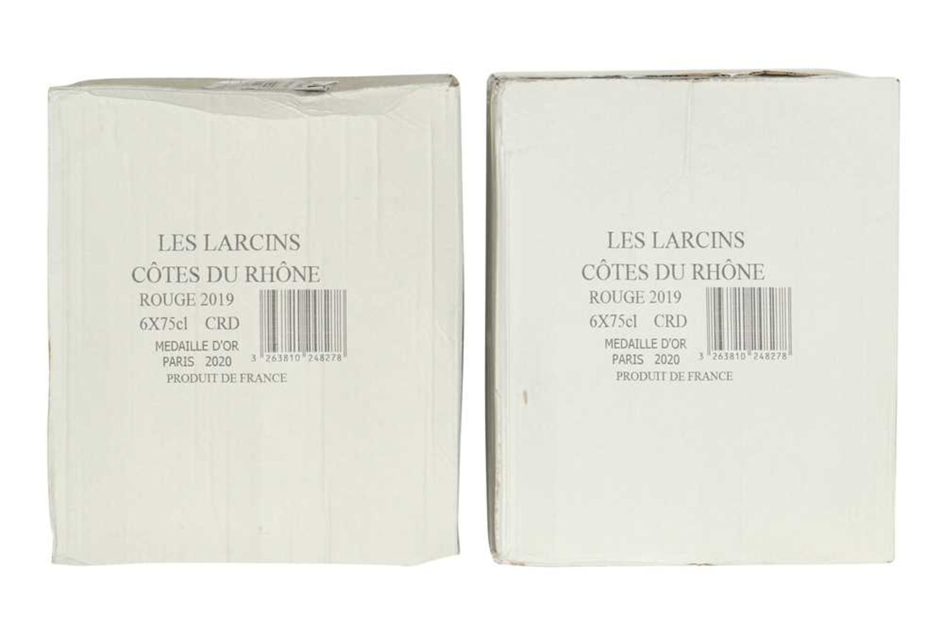 † Les Larcins, Cotes du Rhone, 2019, twelve bottles, (two six bottle OCCs)