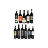 Assorted Red Wine: Chateau Cantenac Brown, Dragons Tooth, Ramon Bilbao Mirto etc. eleven bottles