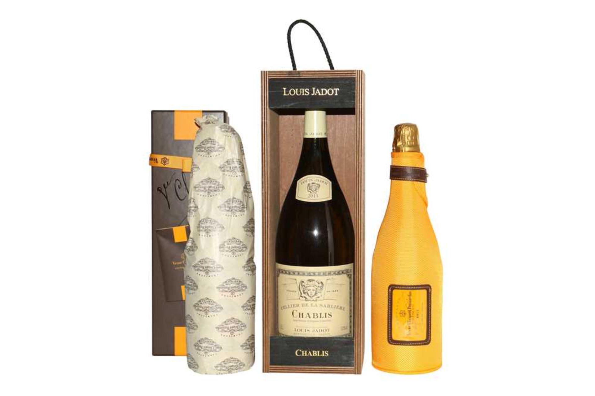 Two Bottles of Veuve Clicquot and a Magnum of Chablis