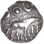Scavo. FE Type. Iceni. c.AD 43-47. Celtic silver unit. 13mm. 1.00g.