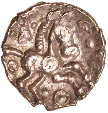 Addedomaros Floral. Catuvellauni. c.45-25 BC. Celtic gold quarter stater. 13mm. 1.34g. - Image 2 of 2