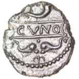 Cunobelinus Cricket. Catuvellauni & Trinovantes. c.AD 8-41. Celtic silver unit. 12mm. 0.82g.