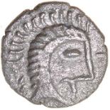 Norfolk God Moustache. Lipline. Iceni. c.AD20-45. Celtic silver unit. 12mm. 0.82g.