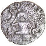 Bury Diadem. Main Type. Talbot Bury A, dies -/-. Iceni.c.55-50 BC. Celtic silver unit. 13mm. 1.42g.