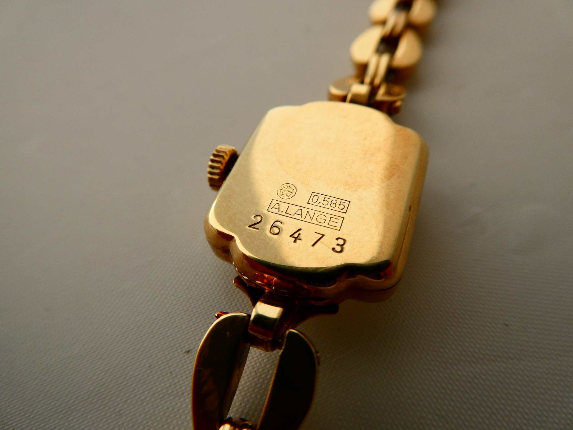 " Lange " Damenuhr in 585 Gelbgold - Image 3 of 3