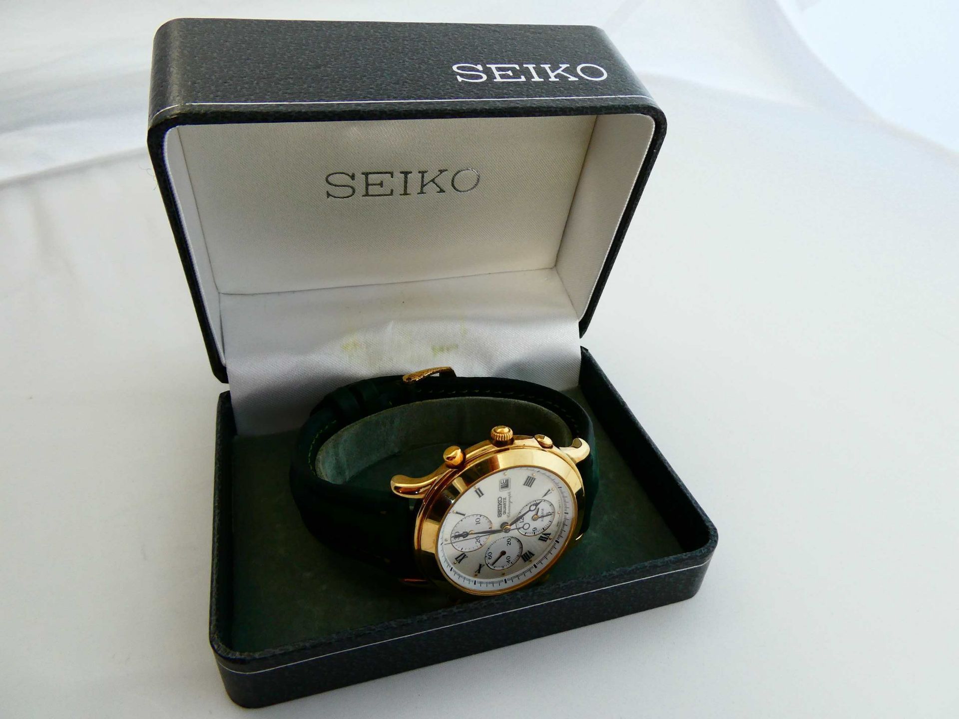 Seiko Chronograph in Gold - Bild 2 aus 4