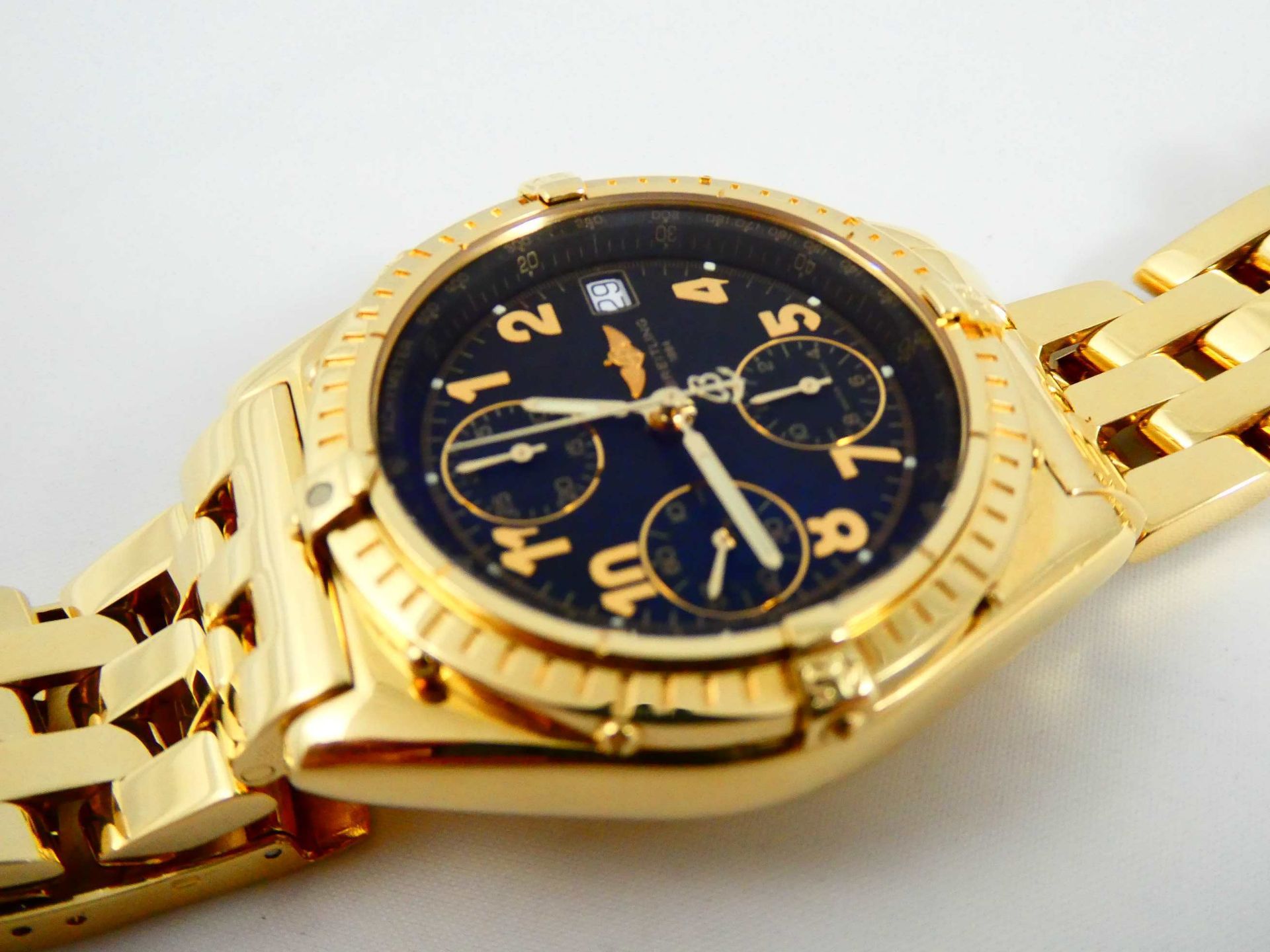 Breitling " Chronomat " in 18 Karat Gold - Bild 3 aus 10