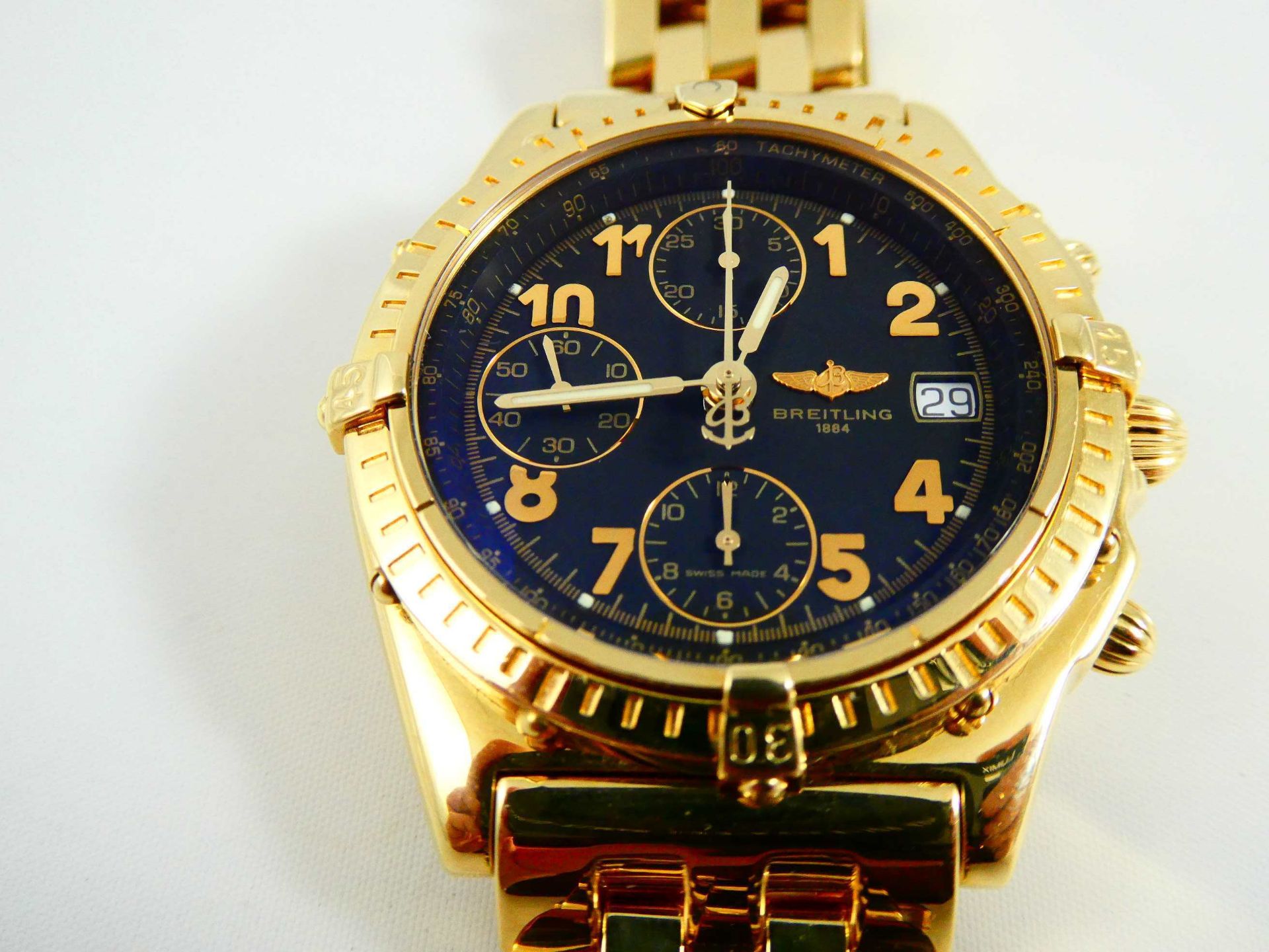 Breitling " Chronomat " in 18 Karat Gold - Bild 10 aus 10