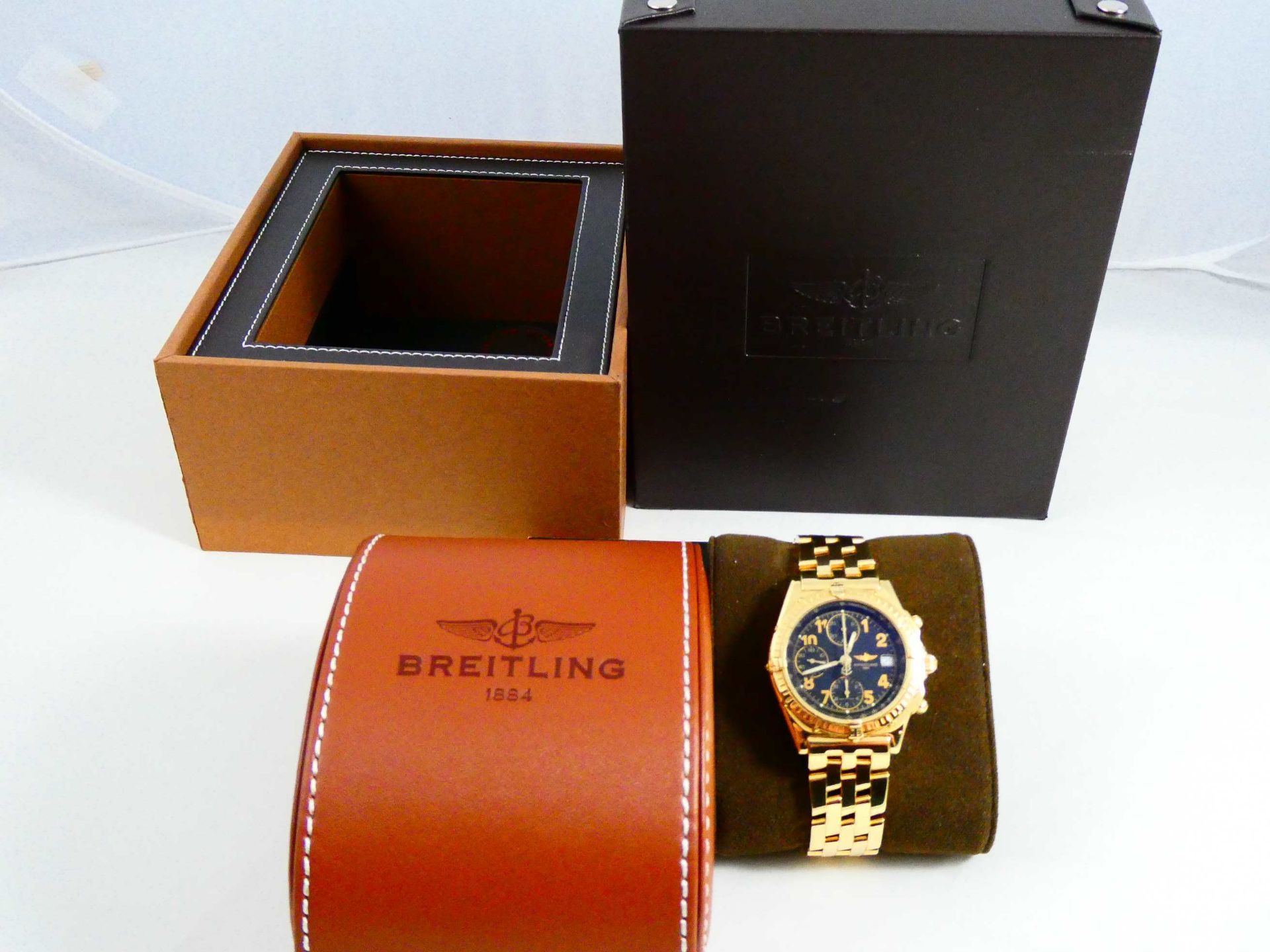 Breitling " Chronomat " in 18 Karat Gold - Bild 2 aus 10