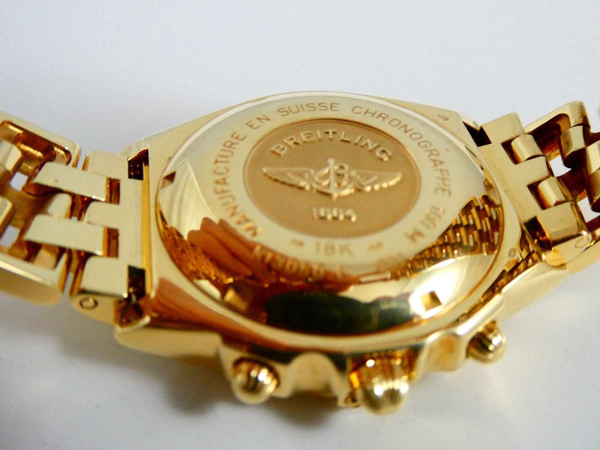 Breitling " Chronomat " in 18 Karat Gold - Bild 5 aus 10