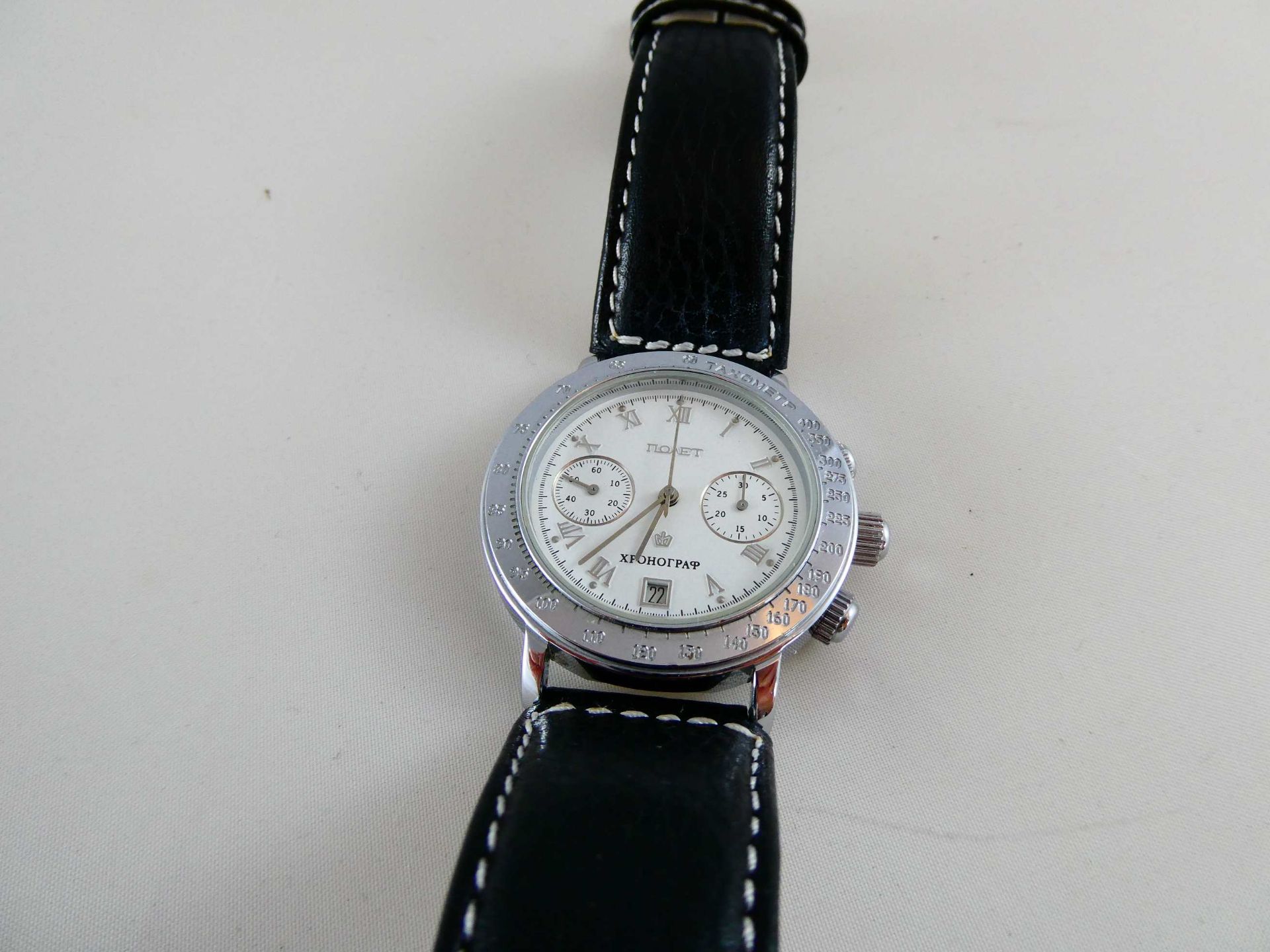 Großer Chronograph Marke Poljot - Bild 6 aus 8