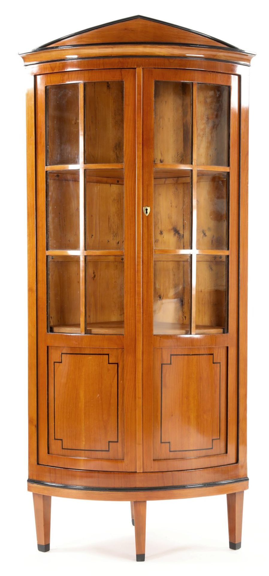 Biedermeier-Vitrineneckschrank