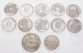 12 Silber-Münzen