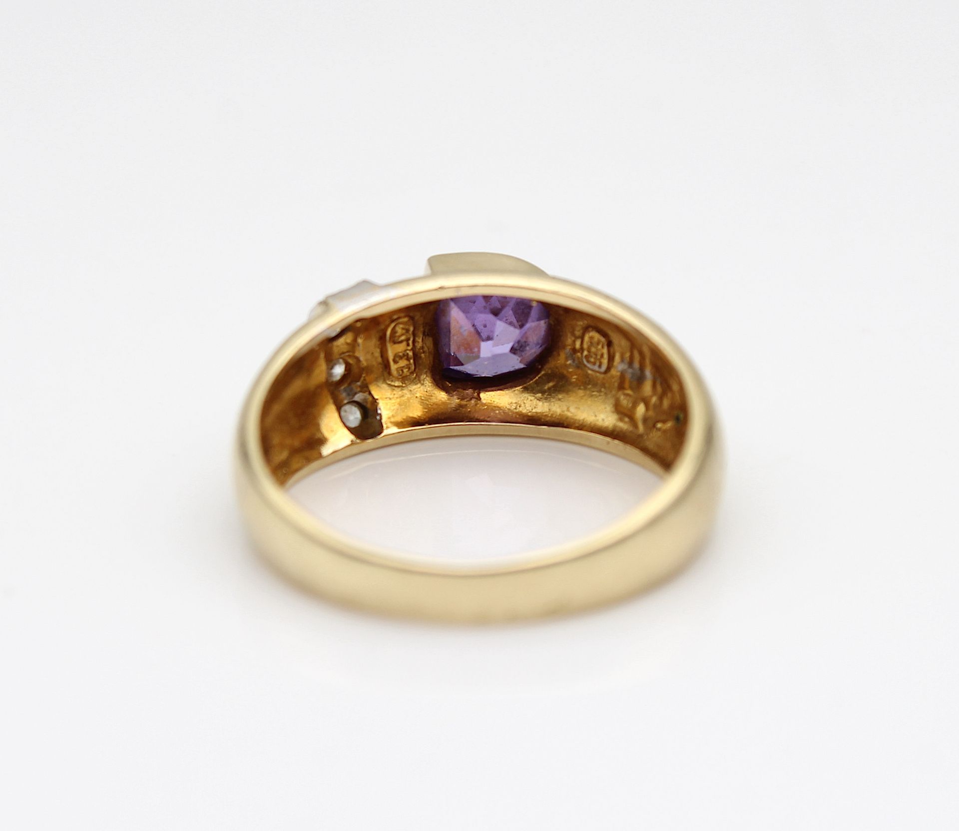 Decorative ring with colored cubic zirconia - Image 4 of 4