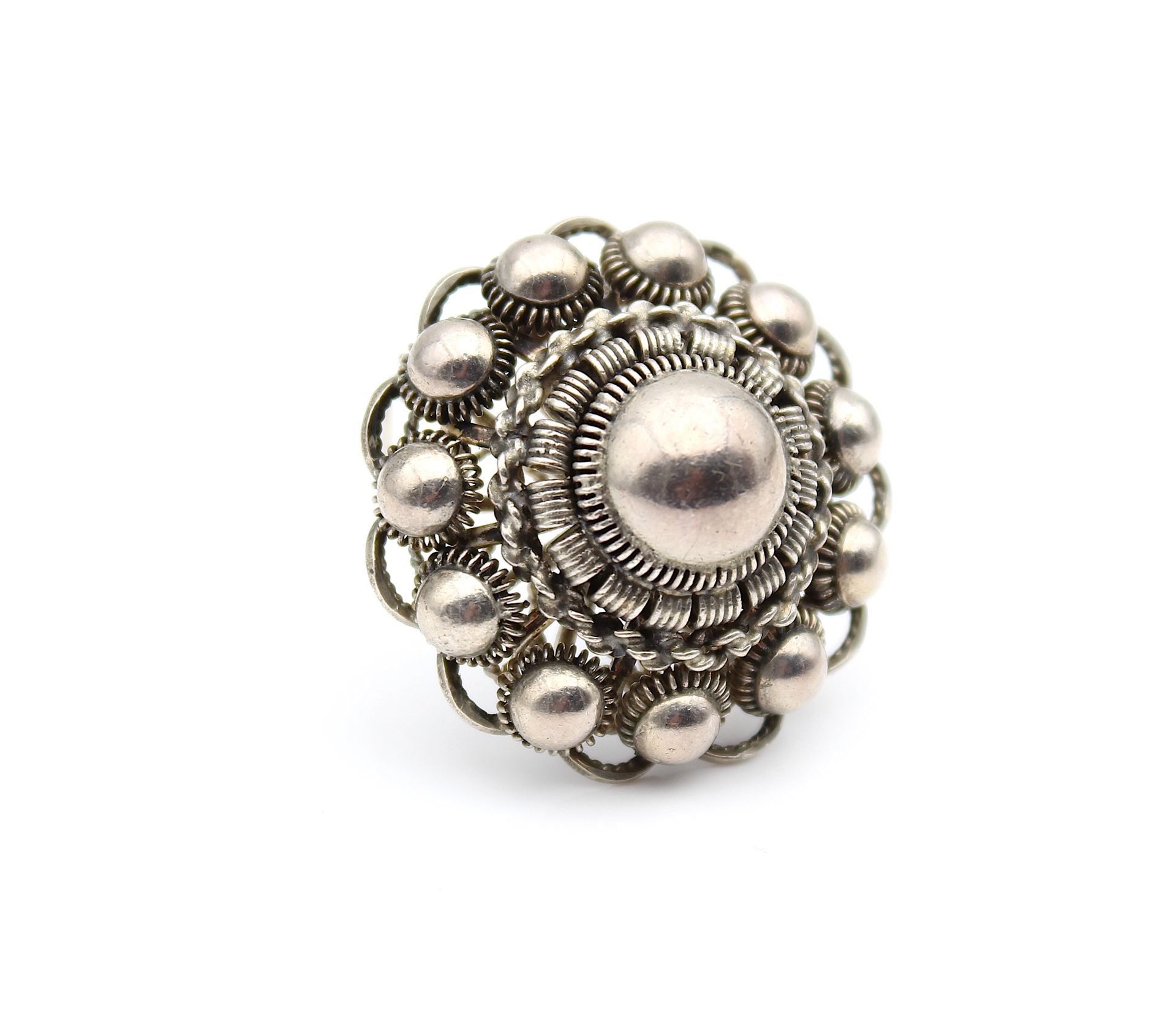 Fancy silver brooch