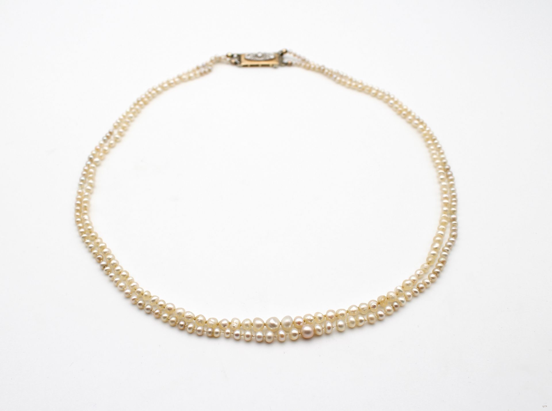 Cultured pearl necklace with a very beautiful lock - Image 4 of 5