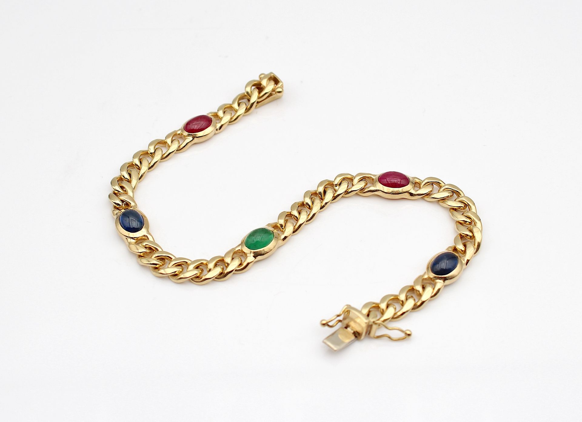 Timeless bracelet with sapphire, emerald and ruby