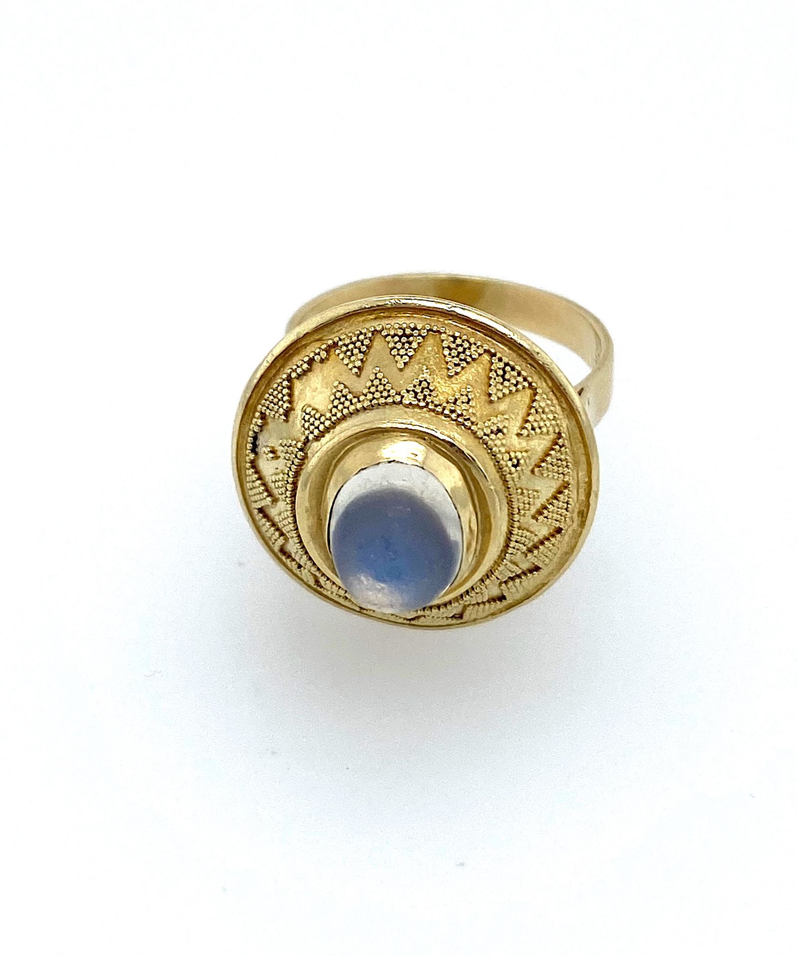 Ring handmade with moonstone 585 gold - Image 2 of 4