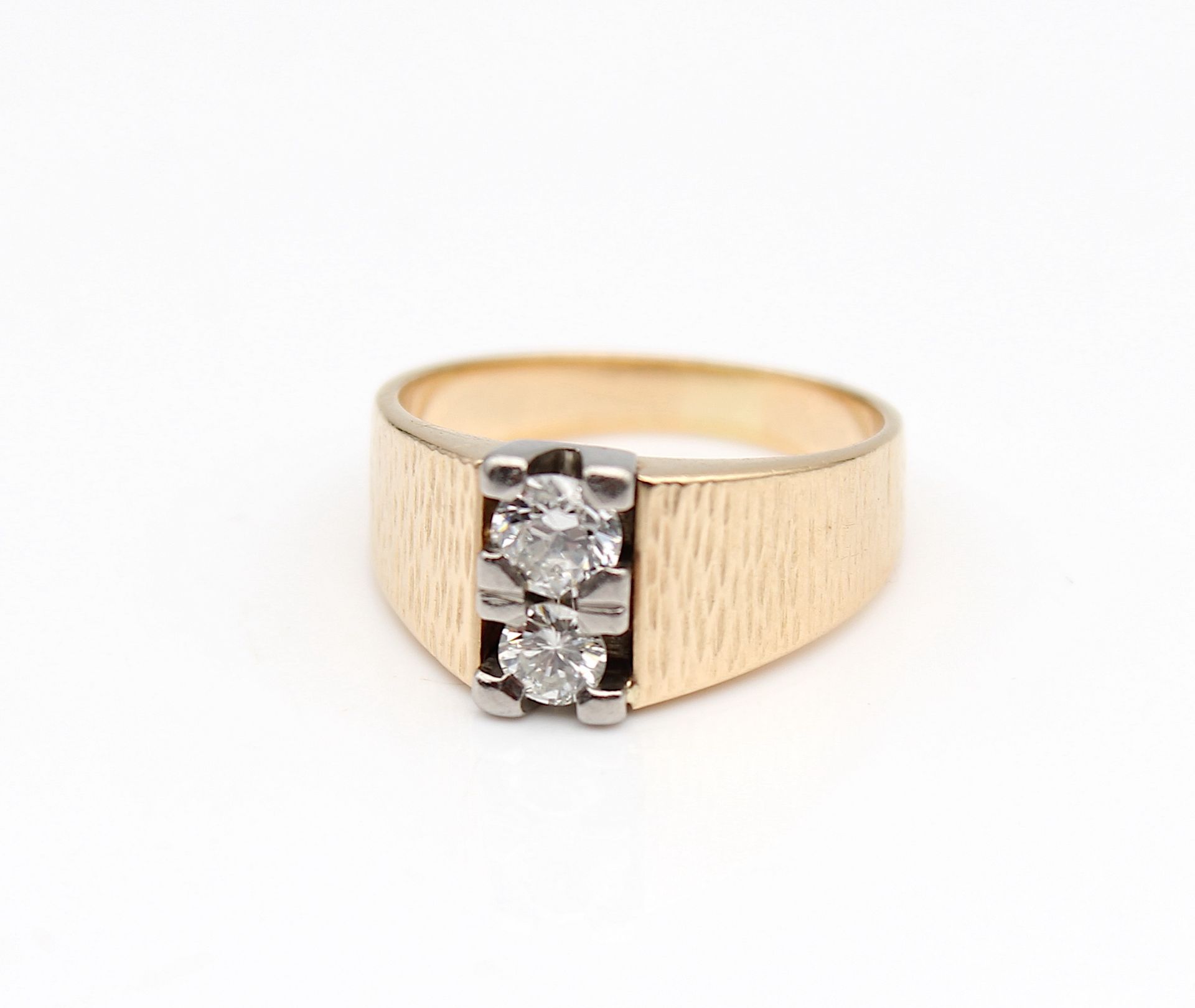 Vintage Ring mit Brillant und Diamant - Bild 3 aus 4