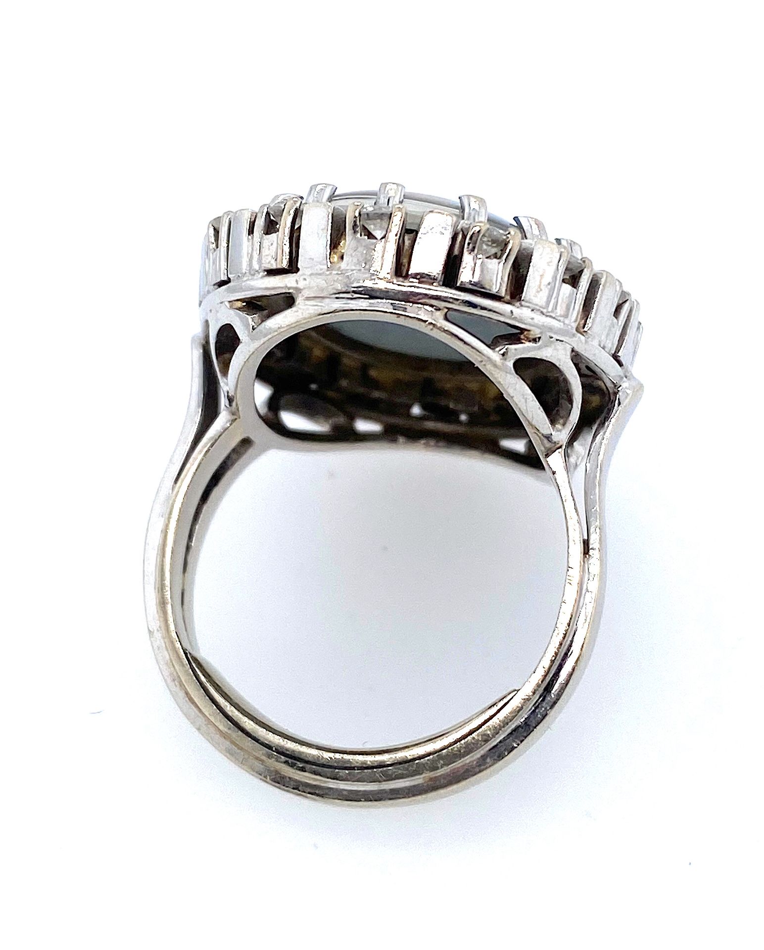 Vintage Ring mit ges. ca. 0,30 ct Brillanten und Opal-Triplette - Bild 4 aus 4