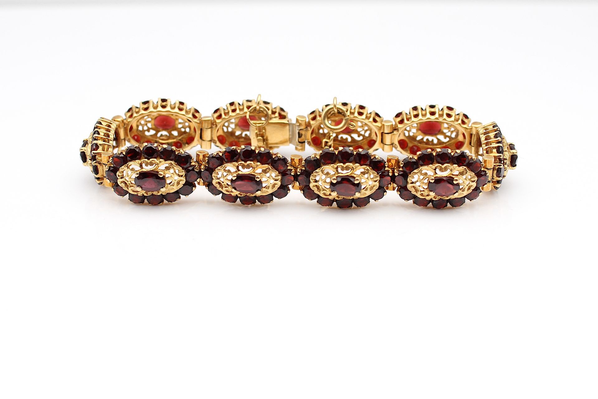 Impressive garnet bracelet in 750 gold - Image 2 of 5