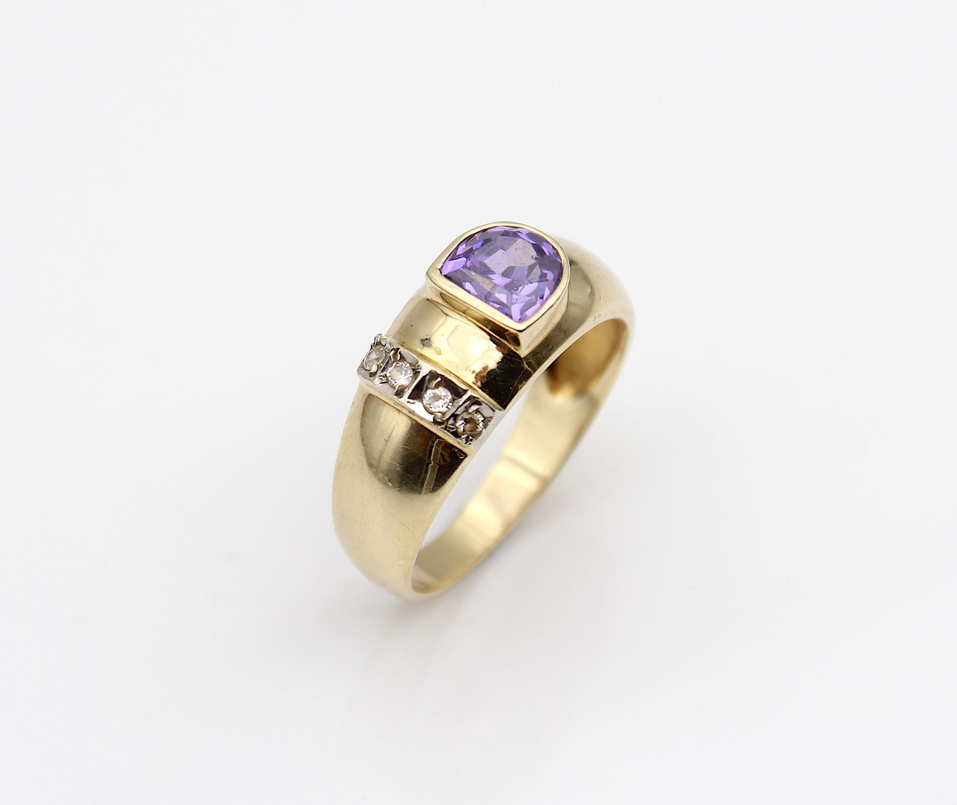 Decorative ring with colored cubic zirconia - Image 2 of 4