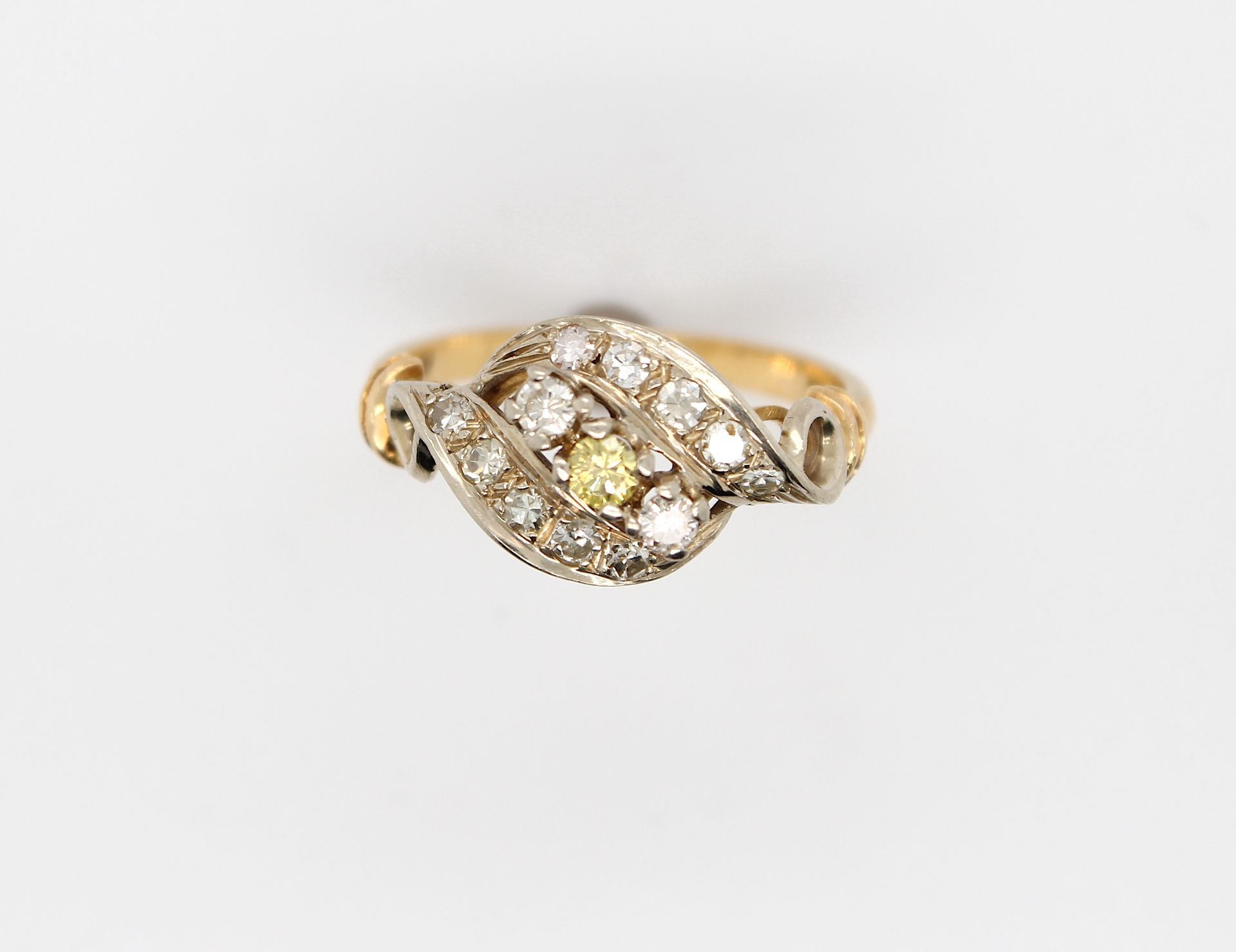 Ring mit Diamanten, Brillanten, ges. ca. 0,46 ct