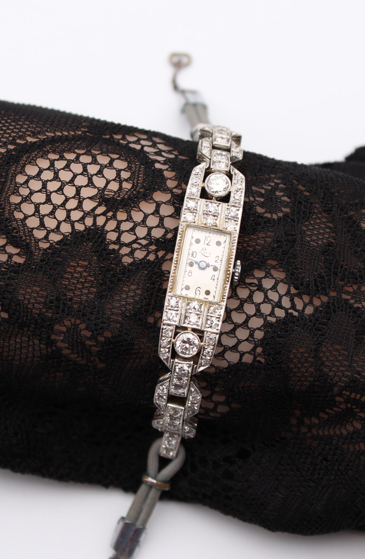 Art Deco ladies wrist watch with ca 1,9 ct diamonds - Image 4 of 4