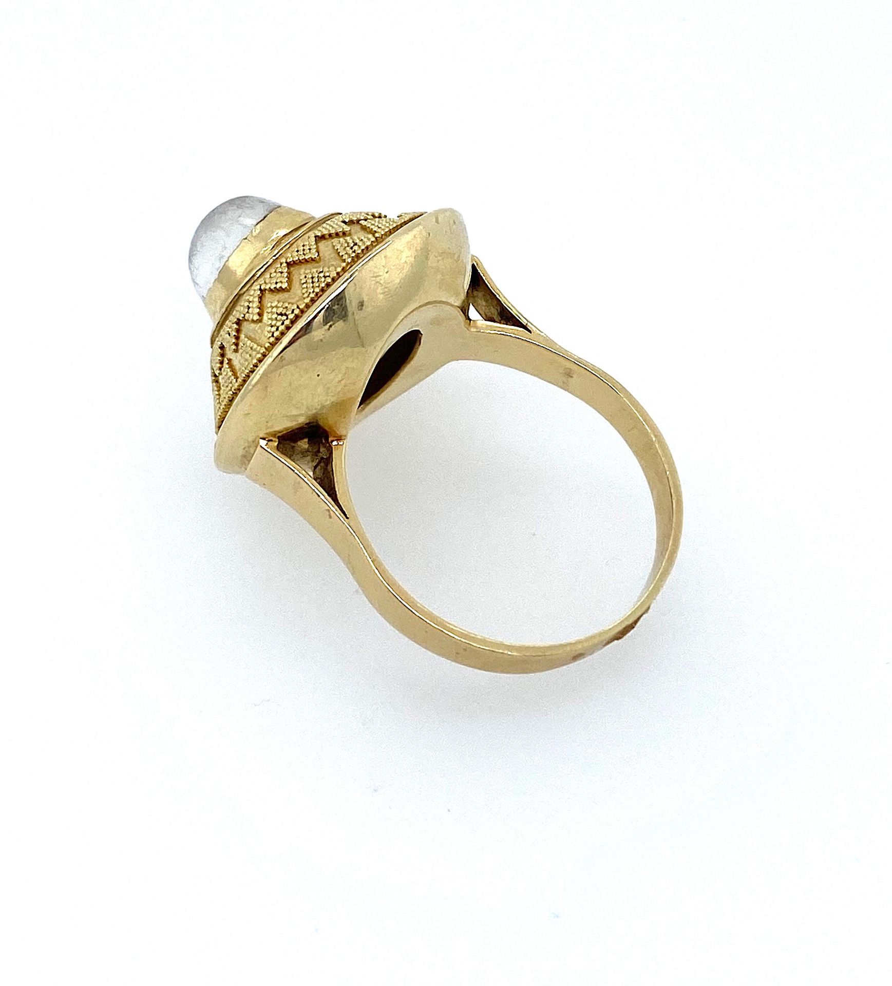 Ring handmade with moonstone 585 gold - Image 3 of 4