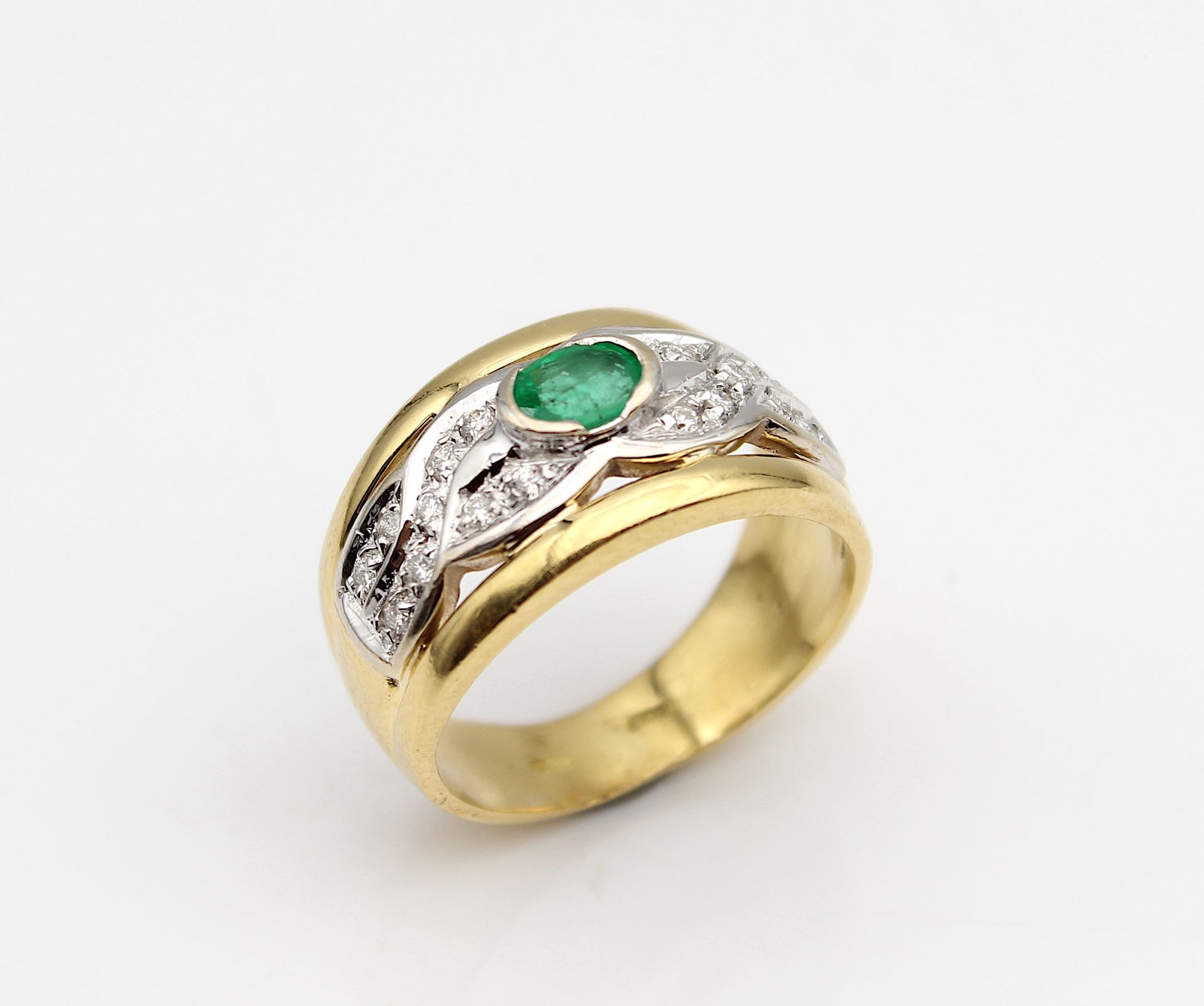 Charming ring with emerald and brilliants - Image 3 of 4