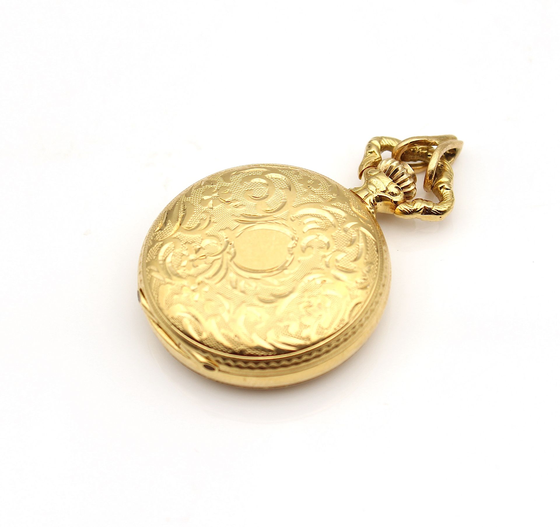 Kleine Taschenuhr aus 750er Gold - Bild 3 aus 4