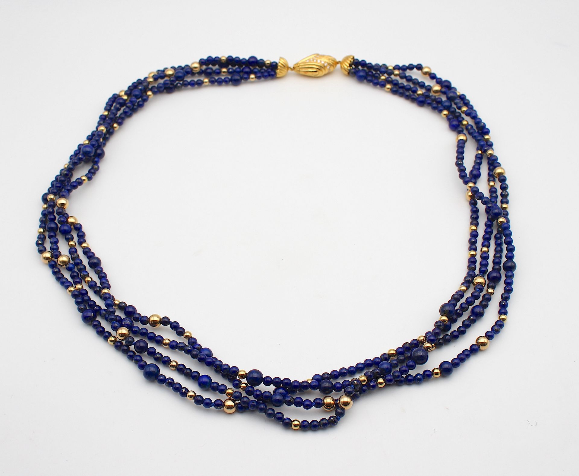 Fantastische, lange Lapis lazuli Kette - Bild 4 aus 4