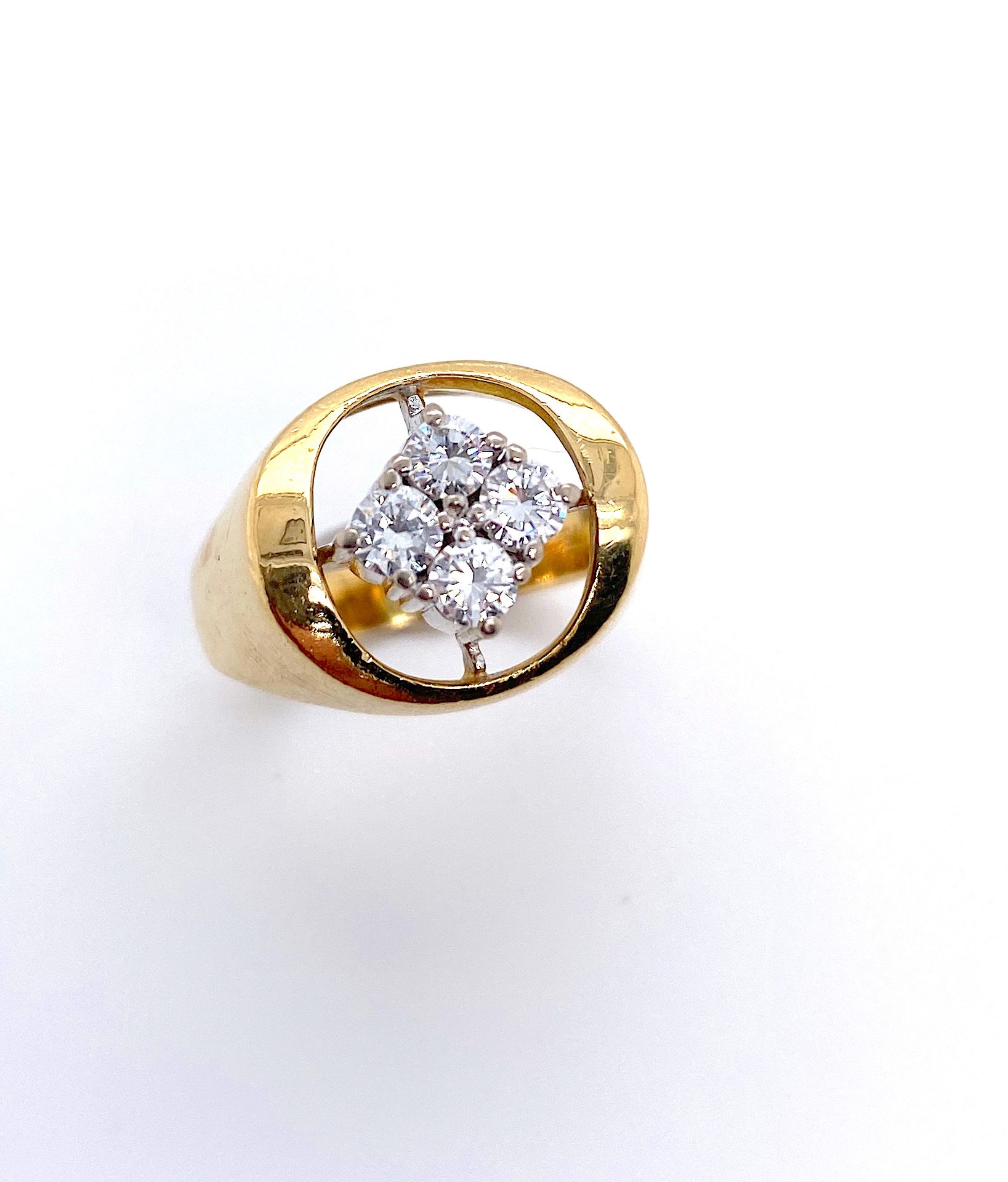 Ring mit Brillanten, ges. 0,48 ct