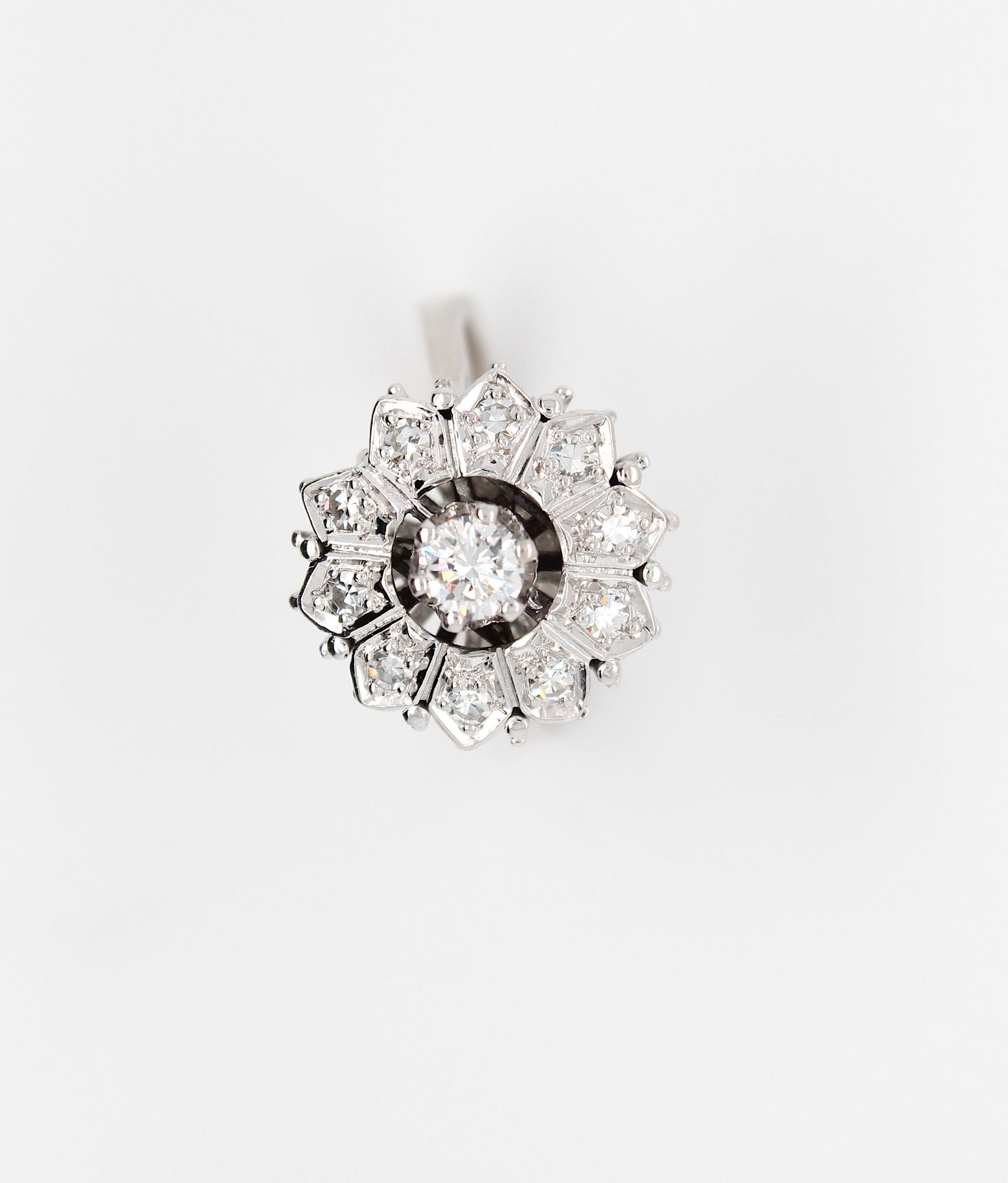 Vintage Ring mit Diamanten, ges. ca. 0,50 ct - Bild 2 aus 4