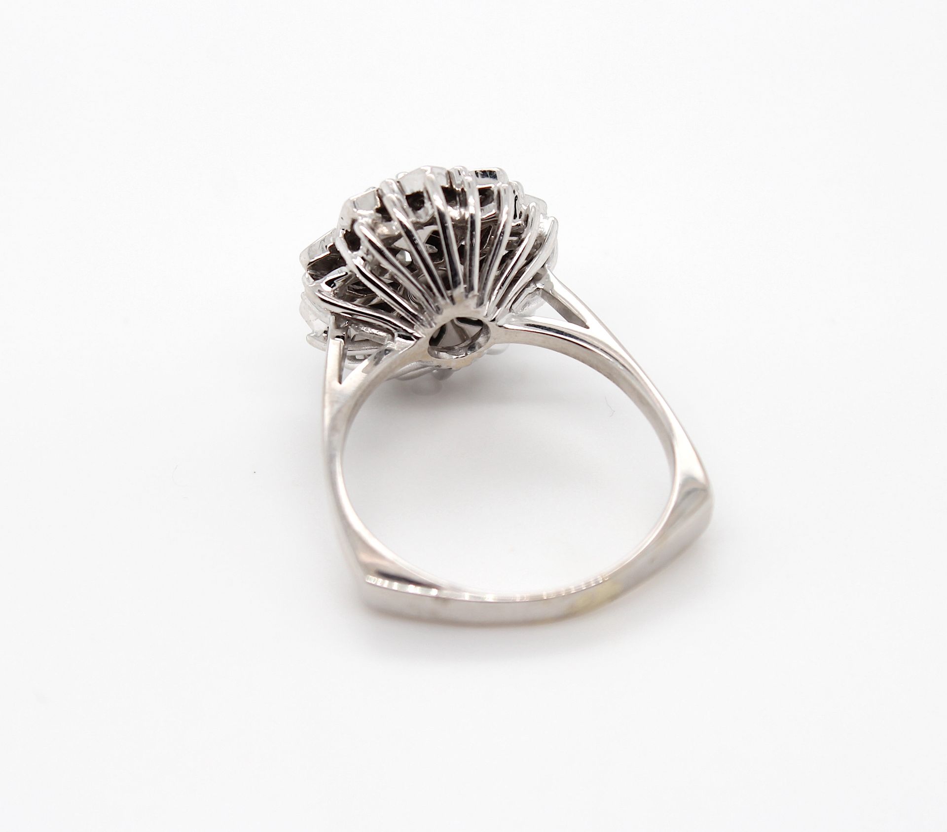 Vintage Ring mit Diamanten, ges. ca. 0,50 ct - Bild 4 aus 4