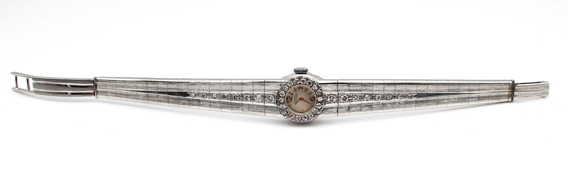 Elegante Vintage Armbanduhr mit Brillanten und Diamanten - Bild 4 aus 5