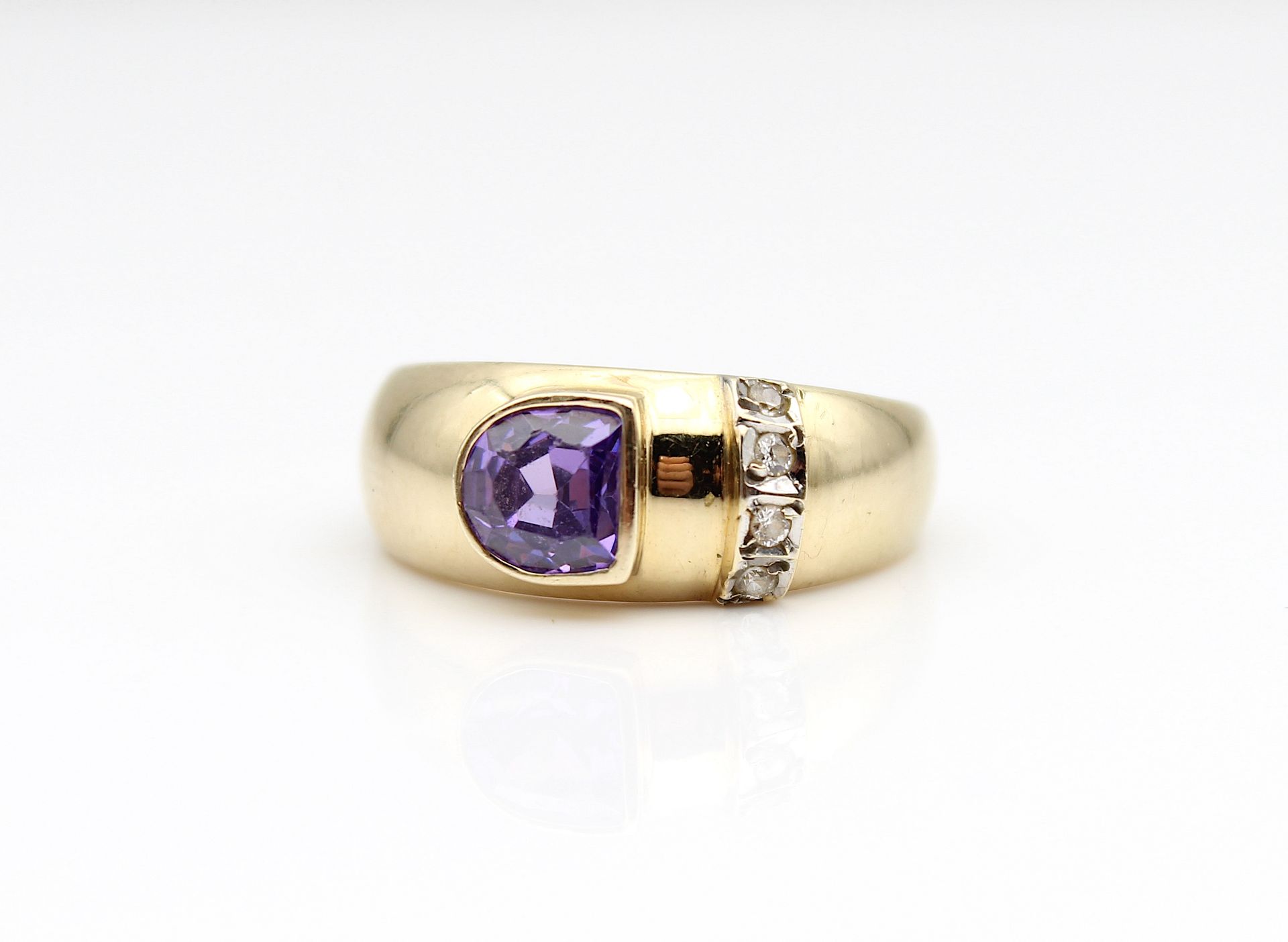 Decorative ring with colored cubic zirconia - Image 3 of 4