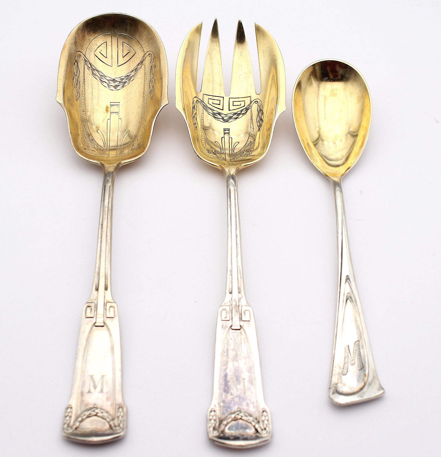 Presentation cutlery in 800 silver around 1900