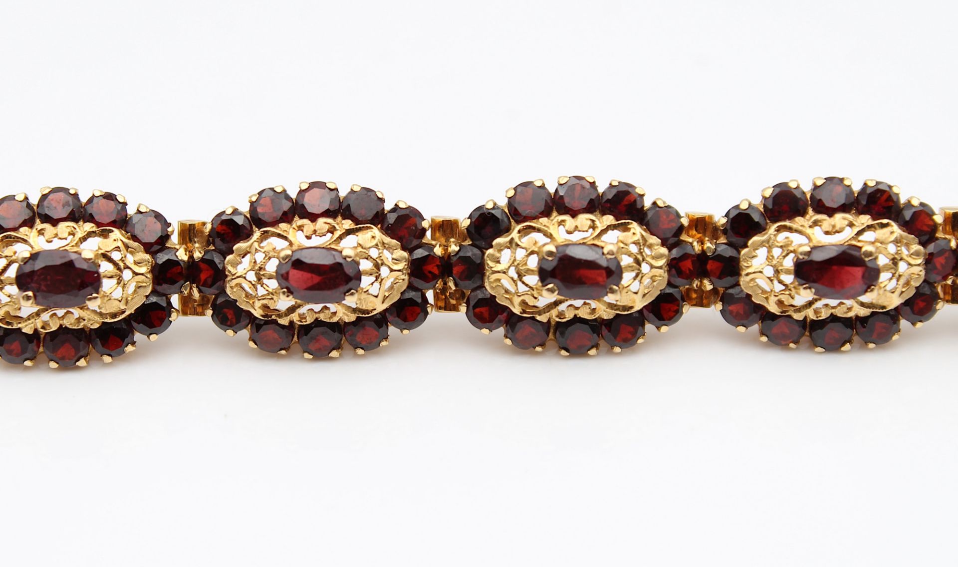 Impressive garnet bracelet in 750 gold - Image 4 of 5