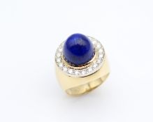 Exklusiver Ring aus Wien mit Lapis lazuli und Brillanten
