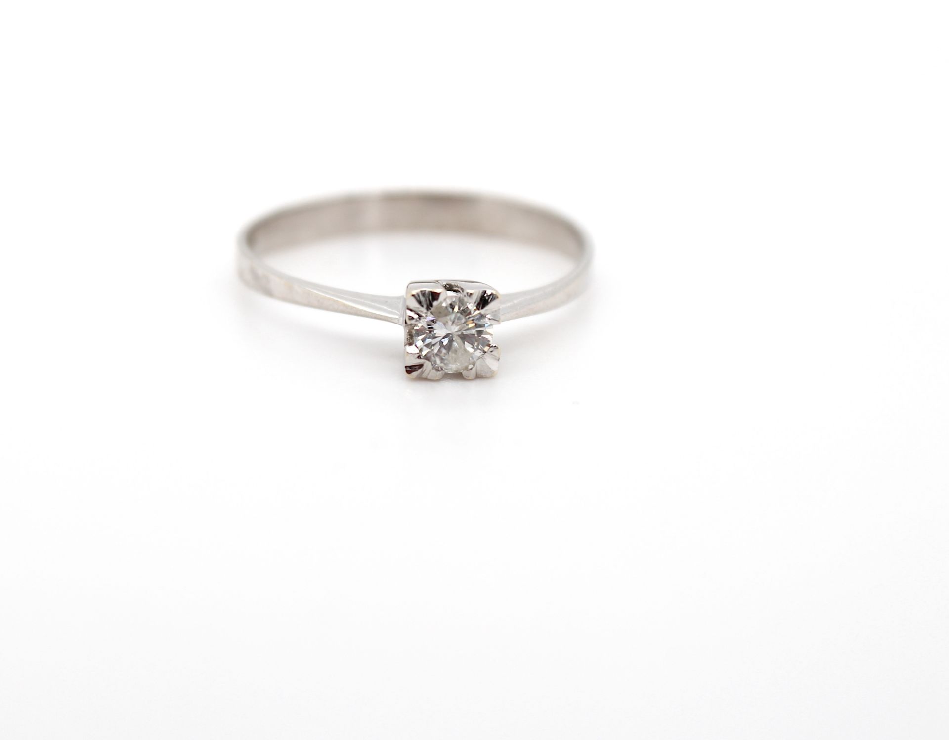 Ring with one brilliant cut diamond ca. 0,24 c - Image 3 of 3